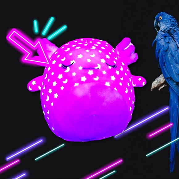 CRESSIDA 14โ GLOW IN THE DARK AXOLOTL HTF SQUISHMALLOW NWT - Picture 3 of 10